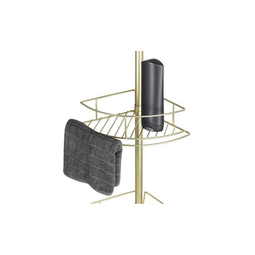 Teleskopinė dušo lentyna DOLCEDO, 4 lygių, metalinė, juoda, WENKO – 3