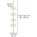 Telescopic shower shelf DOLCEDO, 4 levels, metal, black, WENKO