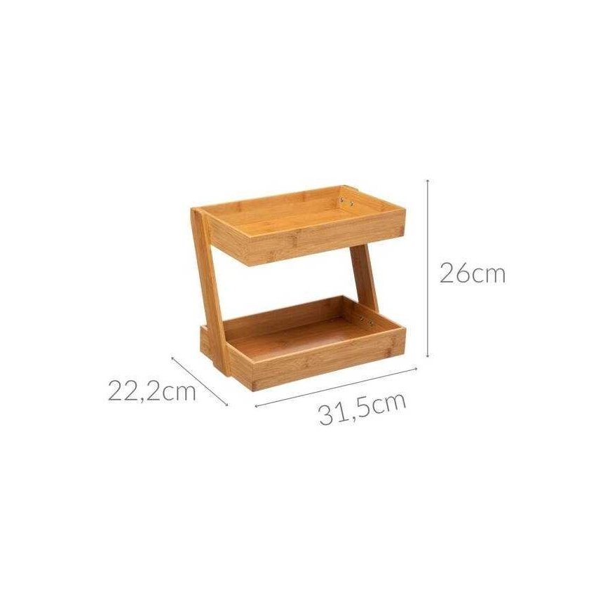 Bamboo Bambu keittiön järjestäjä, 2 tasoa – 2