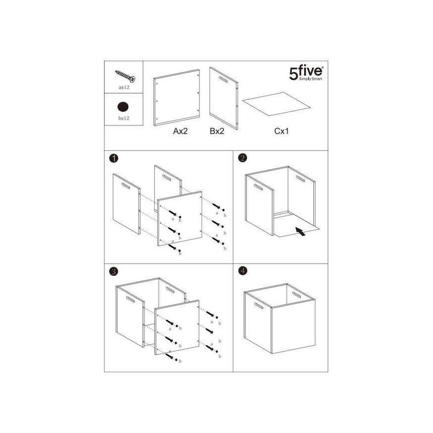 5five Simply Smart Natural wood color storage box, 31 x 31 cm. – 5