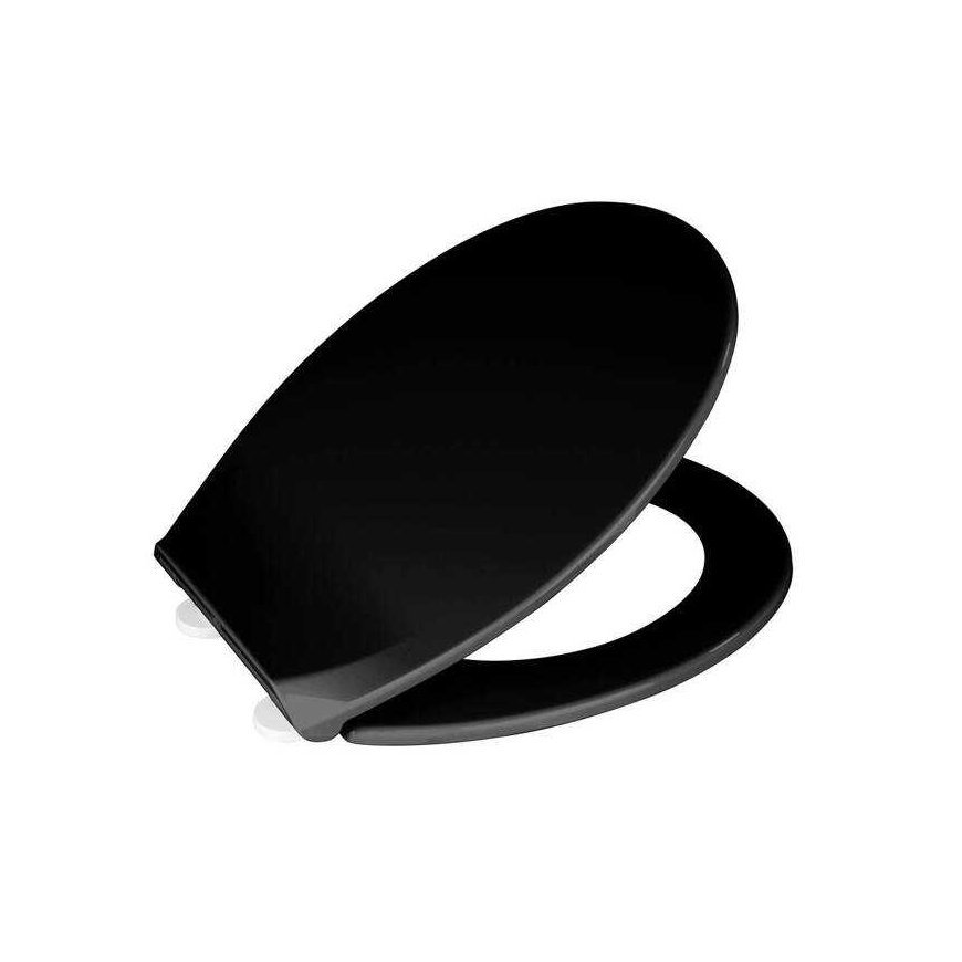 Wenko Universal black toilet seat made of Thermoplast with innovative fastening system – 2