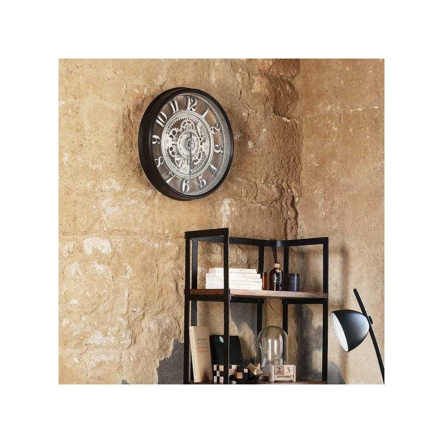 Atmosphera MECA wall clock loft style, Ø 51 cm, gray – 4