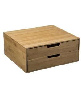 Other Coffee capsule container, bamboo, 2 drawers