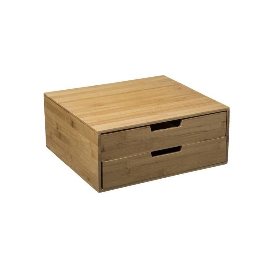 Other Coffee capsule container, bamboo, 2 drawers