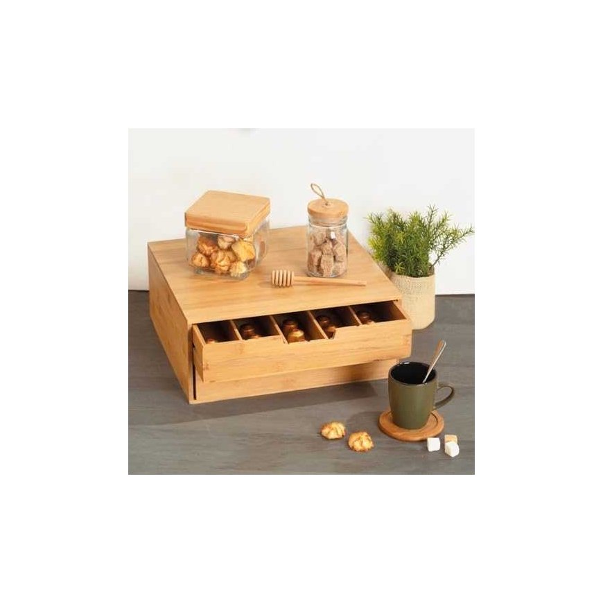 Other Coffee capsule container, bamboo, 2 drawers – 2