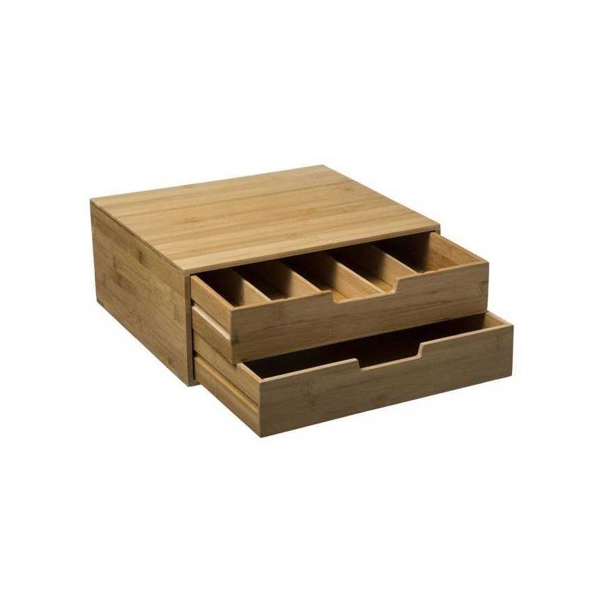 Other Coffee capsule container, bamboo, 2 drawers – 5
