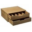 Other Coffee capsule container, bamboo, 2 drawers