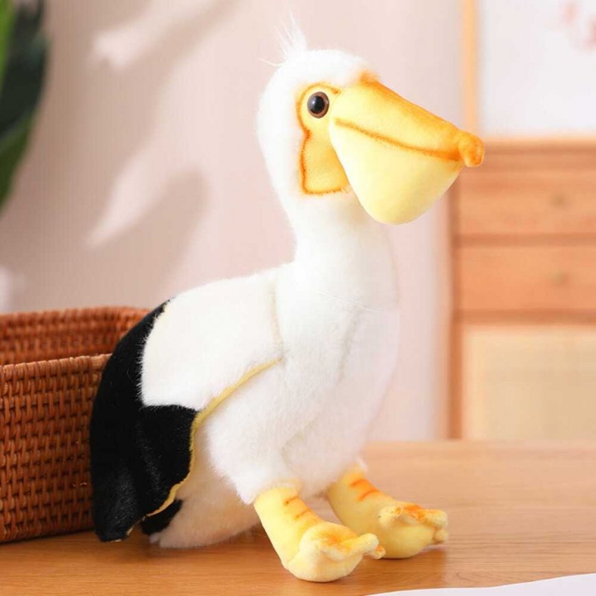 Lean Toys Pehmo Pelican Bird pehmolelu maskotti söpö lelu 24cm – 2