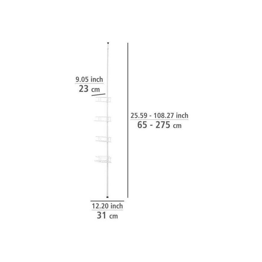 DOLCEDO telescopic shower shelf, 4 levels, WENKO – 5