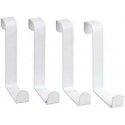 Valkoinen oviripustin, 4 kpl, matta, WENKO Valkoinen oviripustin, 4 kpl, matta, WENKO