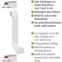 Baltas door hanger, 4 pieces, matte, WENKO Baltas door hanger, 4 pieces, matte, WENKO