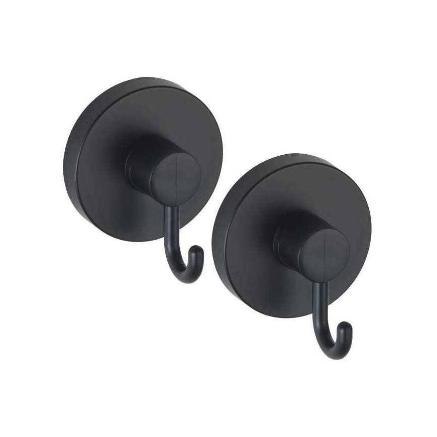 Vacuum-Loc towel rack, 2 pcs., black, WENKO