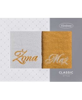 Towel Eurofirany RE/SET/HUSBAND WIFE 2/50 SILVER+MUSZ