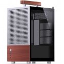 Jonsbo T6 PC Gehäuse, Mini-Tower, Mini-ITX, Karkaistu lasi, Holz - hopea Jonsbo T6 PC Gehäuse, Mini-Tower, Mini-ITX, Karkaistu lasi, Holz - hopea