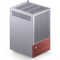Jonsbo T6 PC Gehäuse, Mini-Tower, Mini-ITX, Karkaistu lasi, Holz - hopea Jonsbo T6 PC Gehäuse, Mini-Tower, Mini-ITX, Karkaistu lasi, Holz - hopea