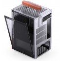 Jonsbo T6 PC Gehäuse, Mini-Tower, Mini-ITX, Karkaistu lasi, Holz - hopea Jonsbo T6 PC Gehäuse, Mini-Tower, Mini-ITX, Karkaistu lasi, Holz - hopea