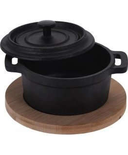 Excellent Houseware Serving pot cast iron 11 cm, 240 ml 2 pcs.