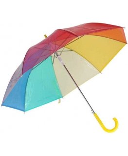Parasol Large semi-automatic umbrella, rainbow, Ø 80 cm