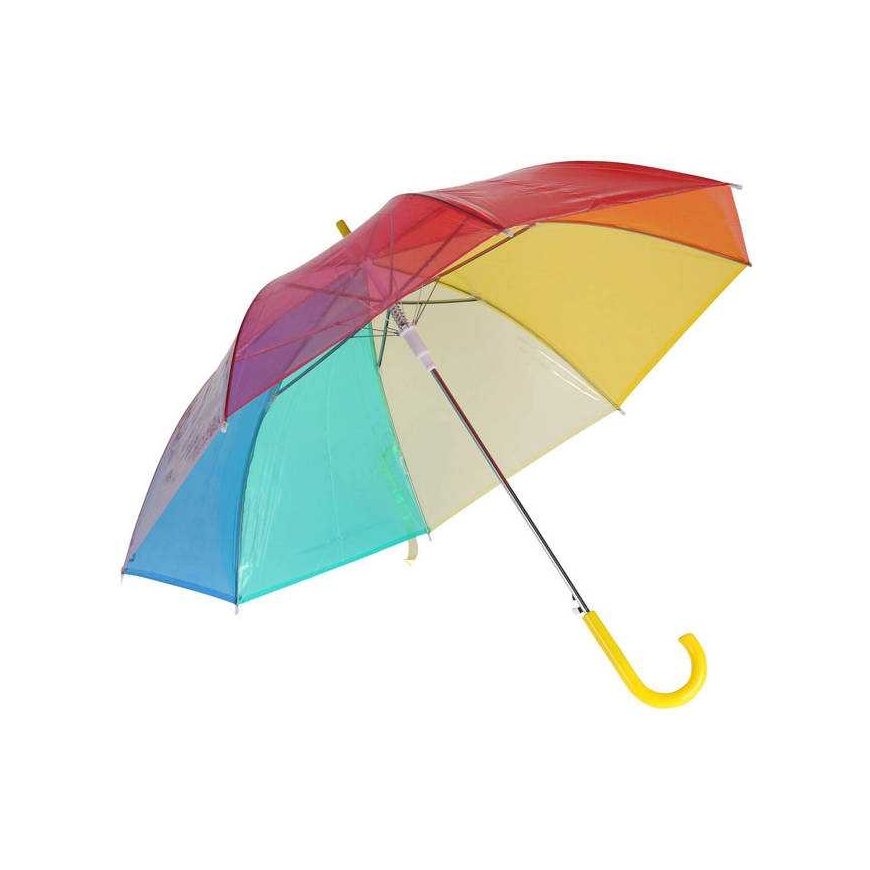 Nenurodyta Parasol Large semi-automatic umbrella, rainbow