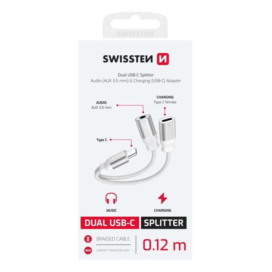 Swissten Textile USB-C / USB-C /