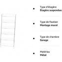 Wenko door shoe rack 151 cm, silver steel Wenko door shoe rack 151 cm, silver steel