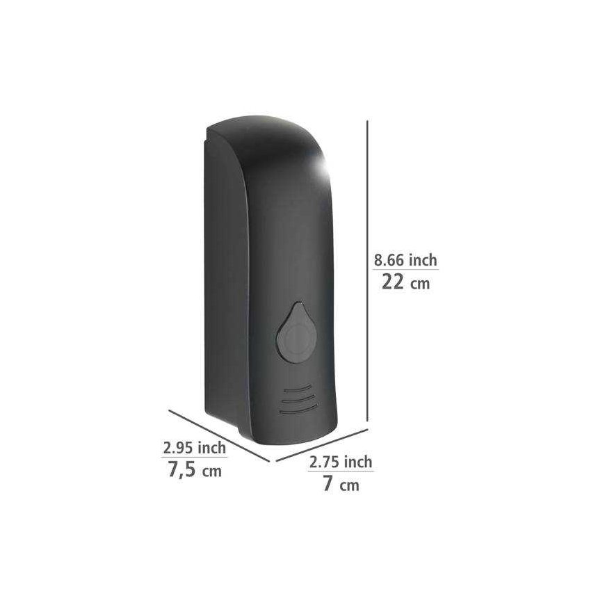 Soap and disinfectant liquid dispenser RANERA, black, 280 ml, Wenko – 3