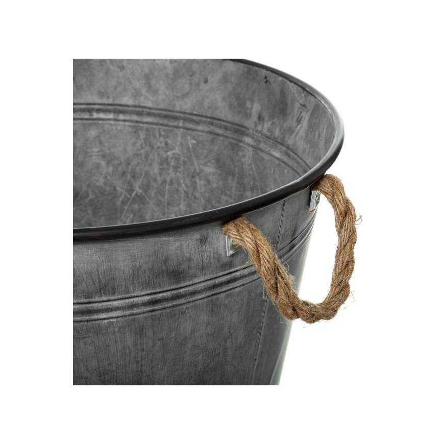 Atmosphera Vintage Galvanized lid, vintage bucket, Ø 38 cm – 2