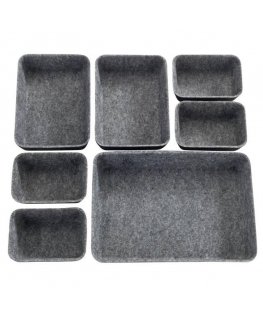 PIECES Felt drawer organizers, 7 pcs., WENKO