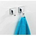 Bathroom hangers SQUARE 2 Pieces, Vacuum - Loc, Wenko