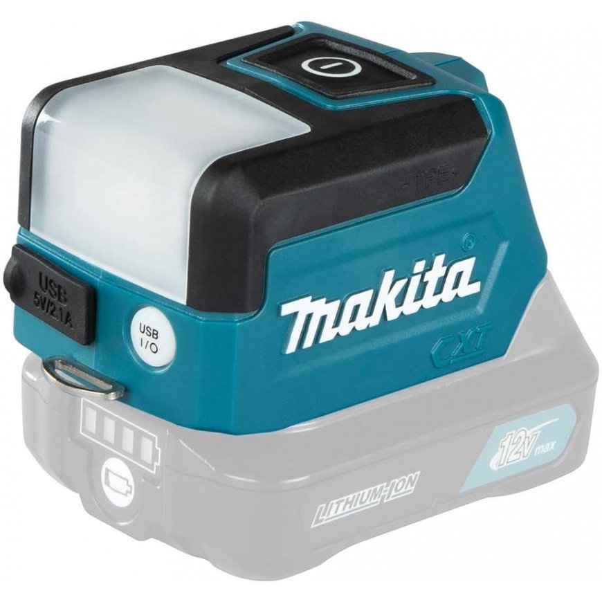 Makita ML107 Cordless floodlight 12V MAX 200lm, USBx1, Without batteries and charger!