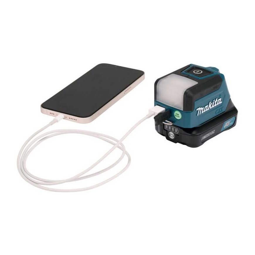 Makita ML107 Akumuliatorinis prožektorius 12V MAX 200lm, USBx1, Be akumuliatorių ir kroviklio! – 4