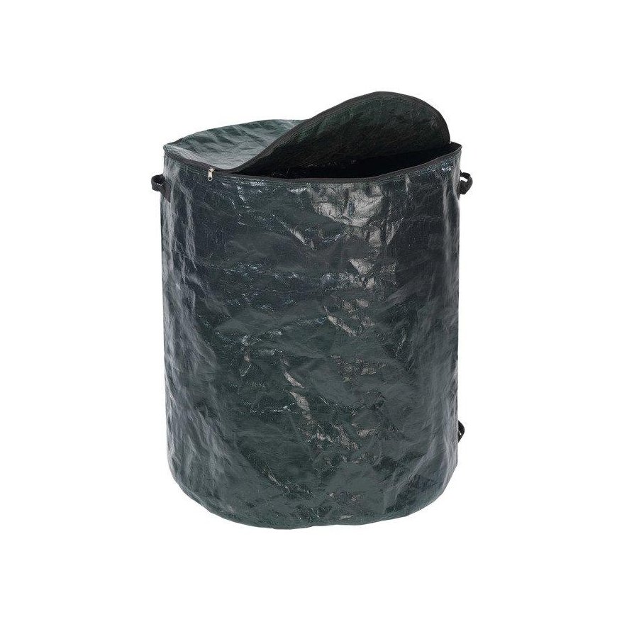 Maximex Zipper Garden bag with zipper, polyester bag with lid and 2 handles - 275 l
