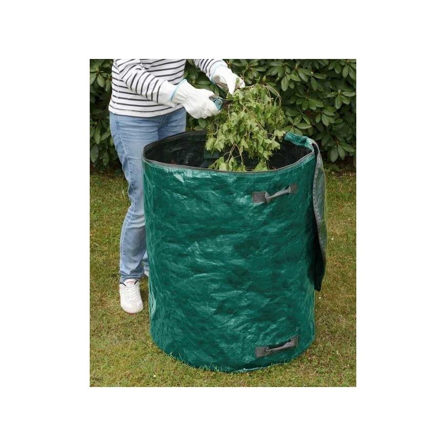 Maximex Zipper Puutarhalaukku vetoketjulla, polyesterikassi kannella ja 2 kahvaa - 275 l – 2