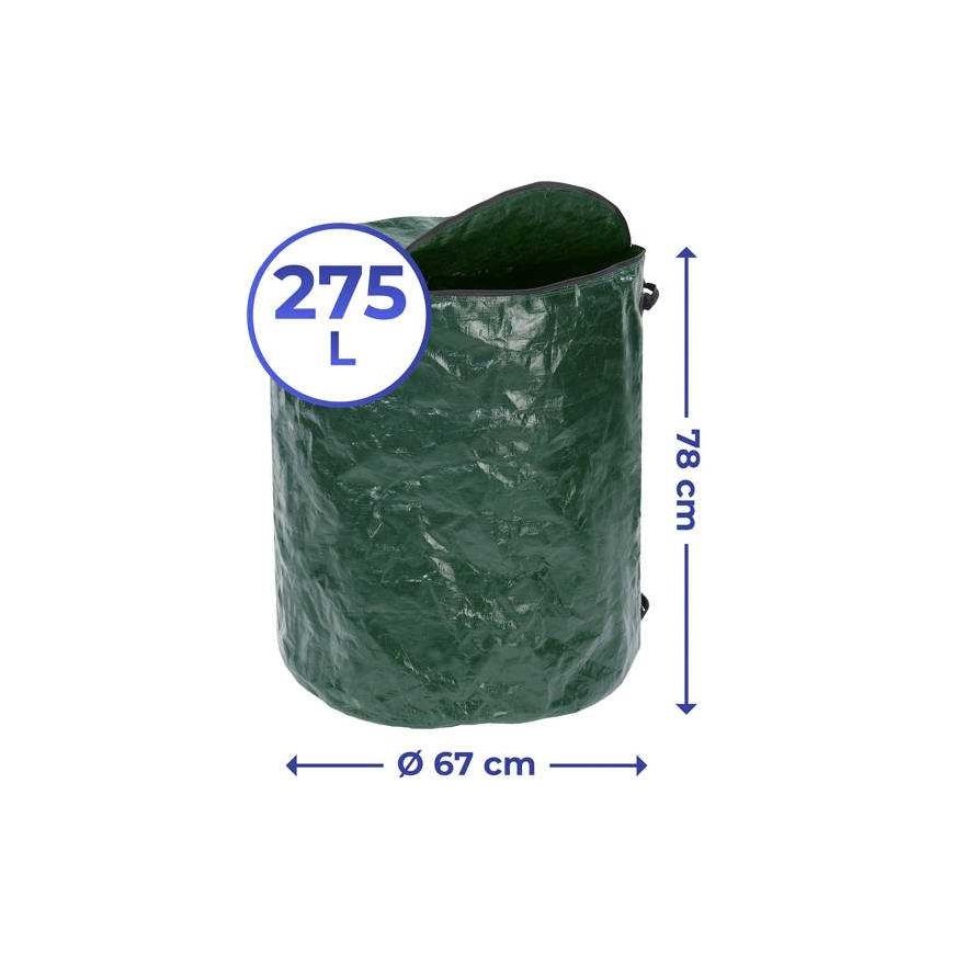 Maximex Zipper Garden bag with zipper, polyester bag with lid and 2 handles - 275 l – 5