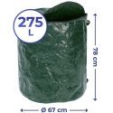 Maximex Zipper Garden bag with zipper, polyester bag with lid and 2 handles - 275 l