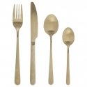 PIECES Green HARMONY cutlery set, 24 pcs., gold color PIECES Green HARMONY cutlery set, 24 pcs., gold color