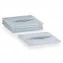 Zeller glass coaster set, 4 pieces 10x10 Zeller glass coaster set, 4 pieces 10x10