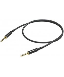 PROEL 6.3mm stereo vyriškas - 6.3mm stereo vyriškas, 10m, juodas