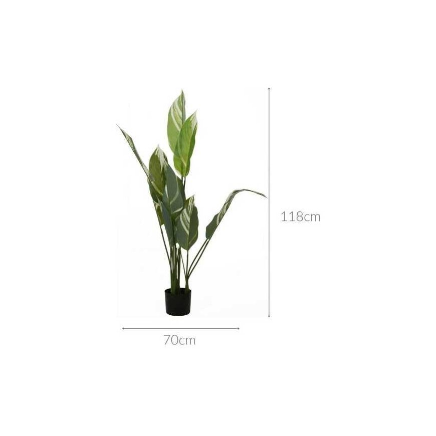 Home Styling Collection Artificial plant with large leaves, 118 cm – 2