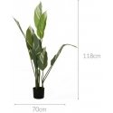 Home Styling Collection Keinotekoinen kasvi suurilla lehdillä, 118 cm