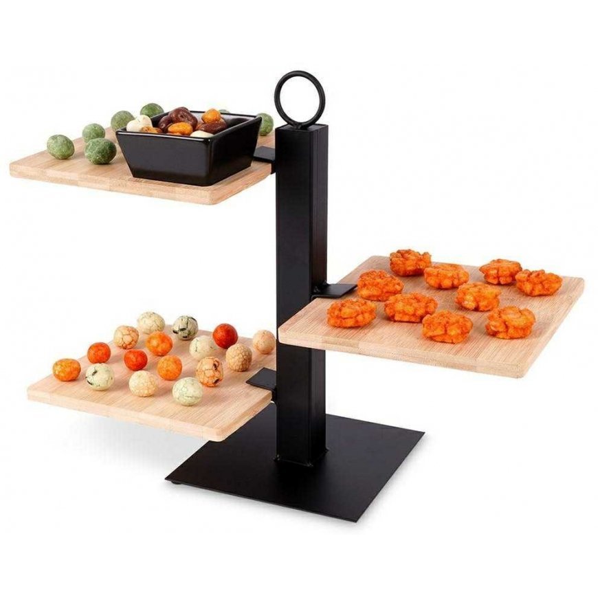 Excellent Houseware 3-PLATE LOFT SNACK TRAY