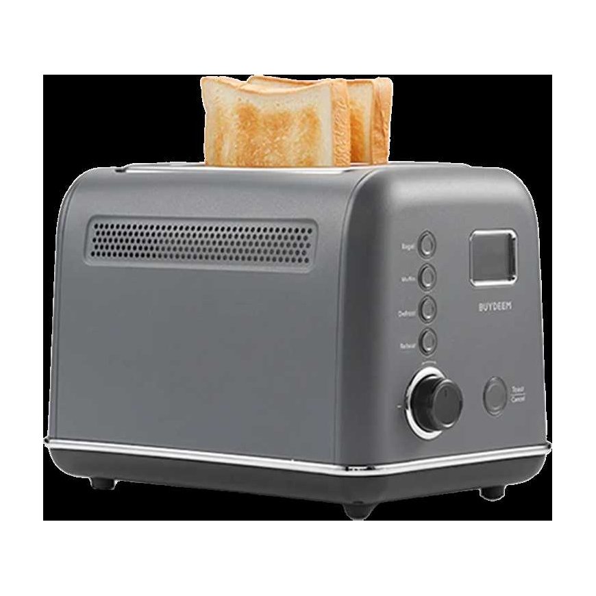 BUYDEEM 2 Slice automaattinen metallileivänpaahdin, malli DT730E, väri musteenharmaa, EU – 4