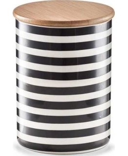 Bamboo STRIPES ceramic jar with bamboo lid, 900 ml, ZELLER