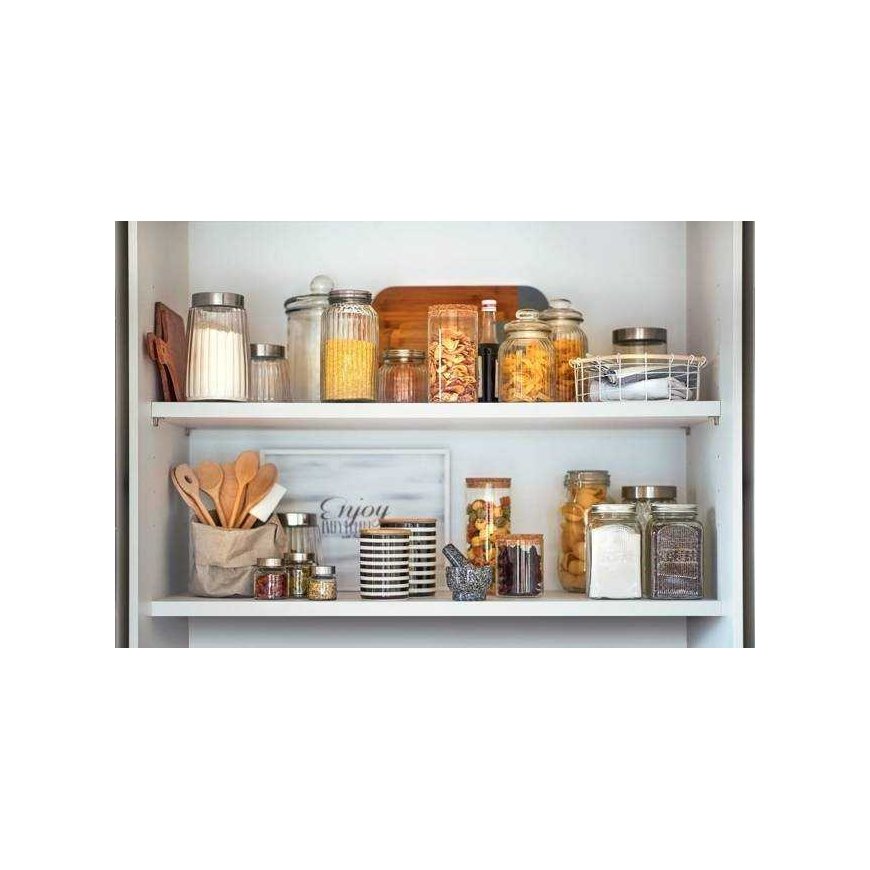 Bamboo STRIPES ceramic jar with bamboo lid, 900 ml, ZELLER – 4