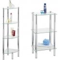 Corner shelf for the bathroom YAGO, glass - 4 levels, WENKO Corner shelf for the bathroom YAGO, glass - 4 levels, WENKO