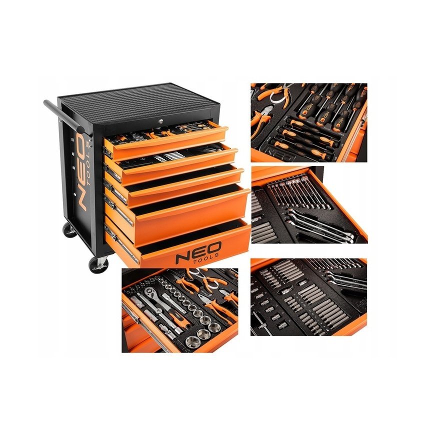 Workshop cabinet, 5 drawers + 117 tools