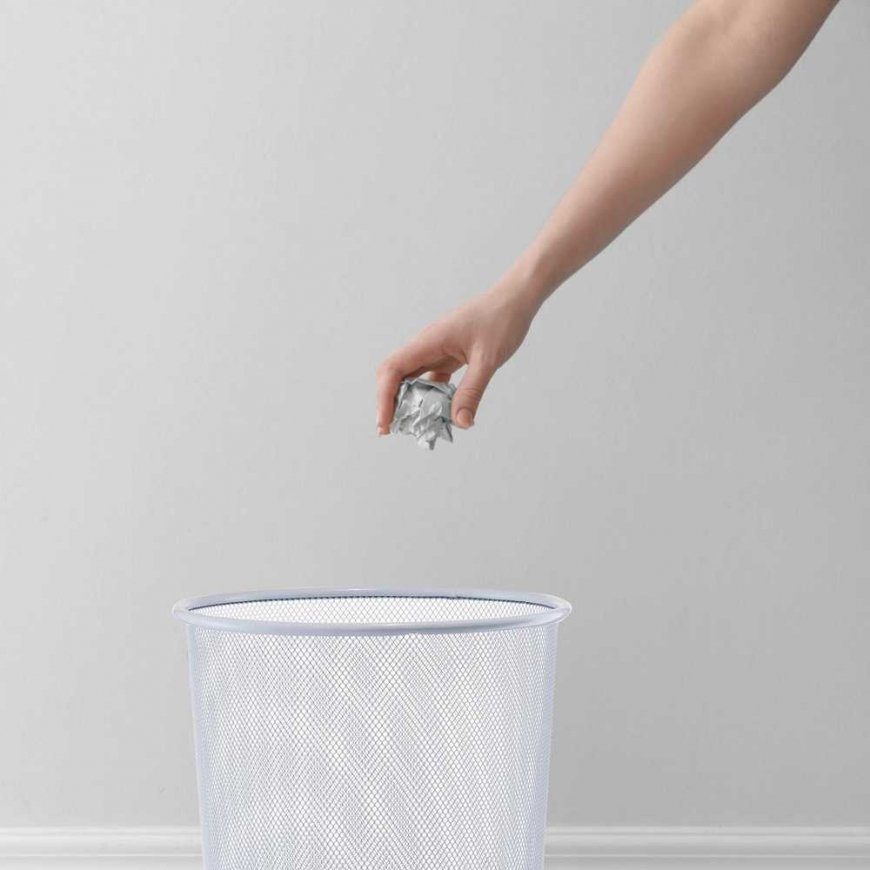 Steel mesh paper basket, White, ZELLER – 3