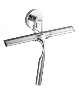 WENKO 20877100 Vacuum-Loc bathroom cleaner, metal, steel, 25 x 21.5 x 6 cm, chrome