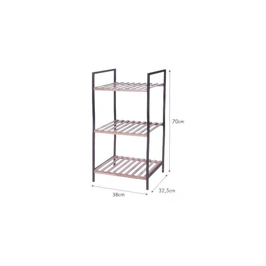 Bathroom Solutions Bathroom shelf bamboo 3-tier 38x70x32.5 cm – 2