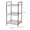 Bathroom Solutions Bathroom shelf bamboo 3-tier 38x70x32.5 cm Bathroom Solutions Bathroom shelf bamboo 3-tier 38x70x32.5 cm